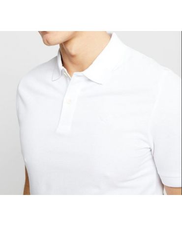 PRODUKT by JACK&JONES BIAŁA KLASYCZNA POLÓWKA GŁADKA