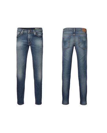 Selected Homme Niebieskie Jeansy Slim Fit Biodrówki Meskie