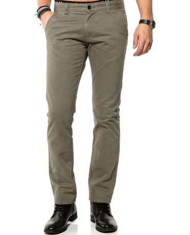 Selected Homme Oliwkowe Chinosy Męskie Regular