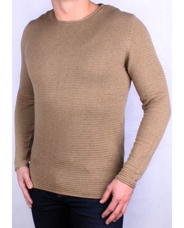 SELECTED HOMME BRĄZOWY SWETER MĘSKI M/L